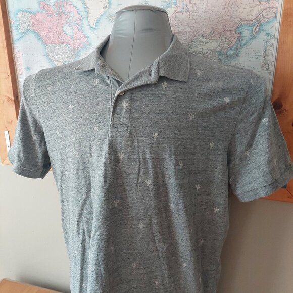 American Eagle Outfitters Flex Short Sleeve Patterned Polo Shirt Men's Large - Picture 2 of 13